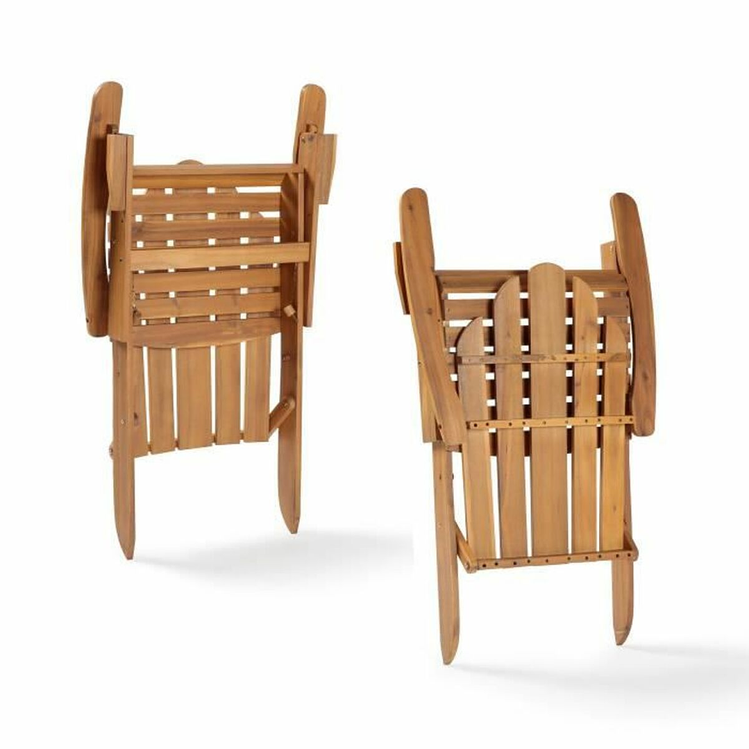 Silla de Jardín Reclinable Madera Acacia 72,5 cm 4
