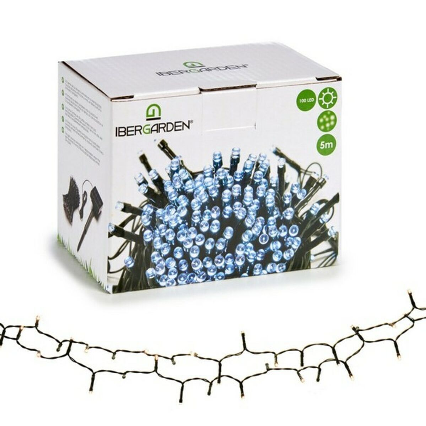 Guirnalda Solar LED Blanca 5 m Exterior 2