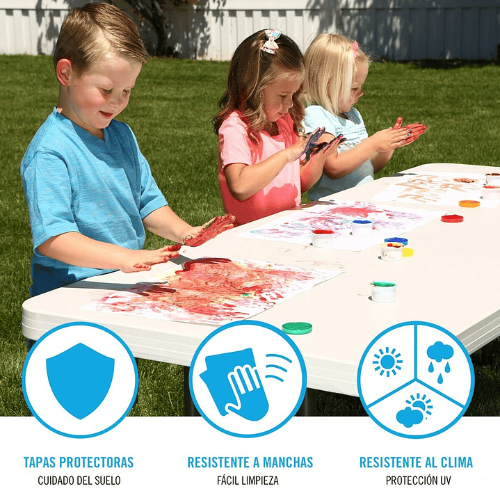 Mesa Plegable Lifetime 183 cm Altura Regulable 6