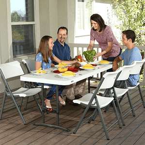 Mesa Plegable Lifetime 183 cm Altura Regulable