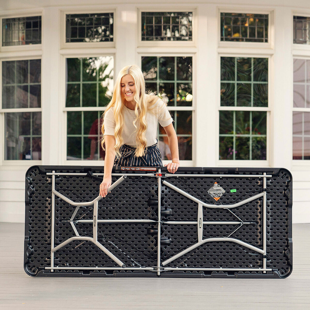 Mesa Plegable Lifetime Negra 183 cm HDPE 6