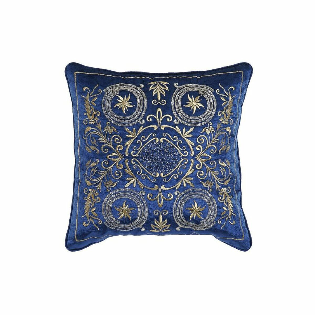 Cojín Decorativo DKD Azul Dorado 45x45 cm 1