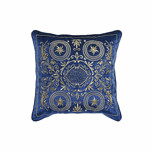 Cojín Decorativo DKD Azul Dorado 45x45 cm