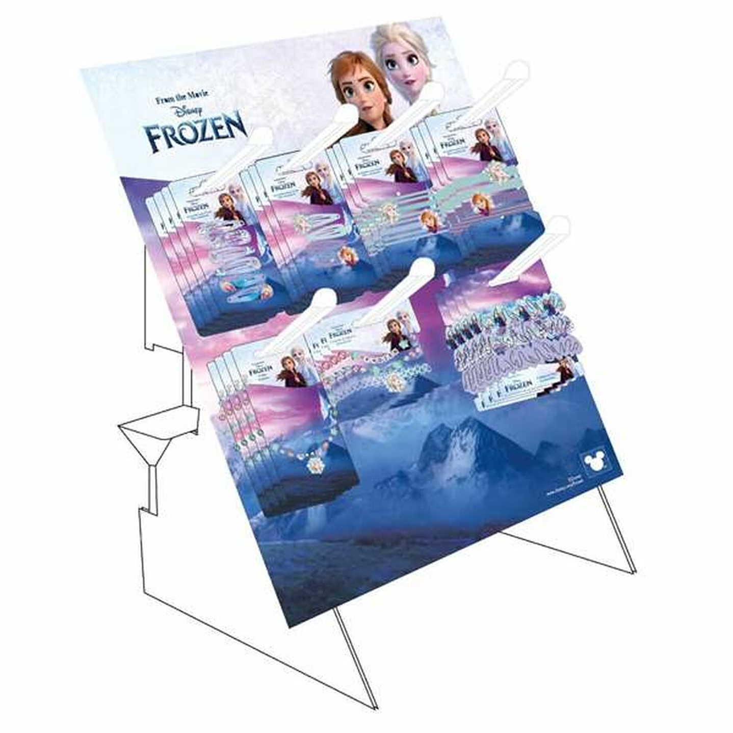 Expositor Accesorios Frozen Pelo Infantil Disney 1