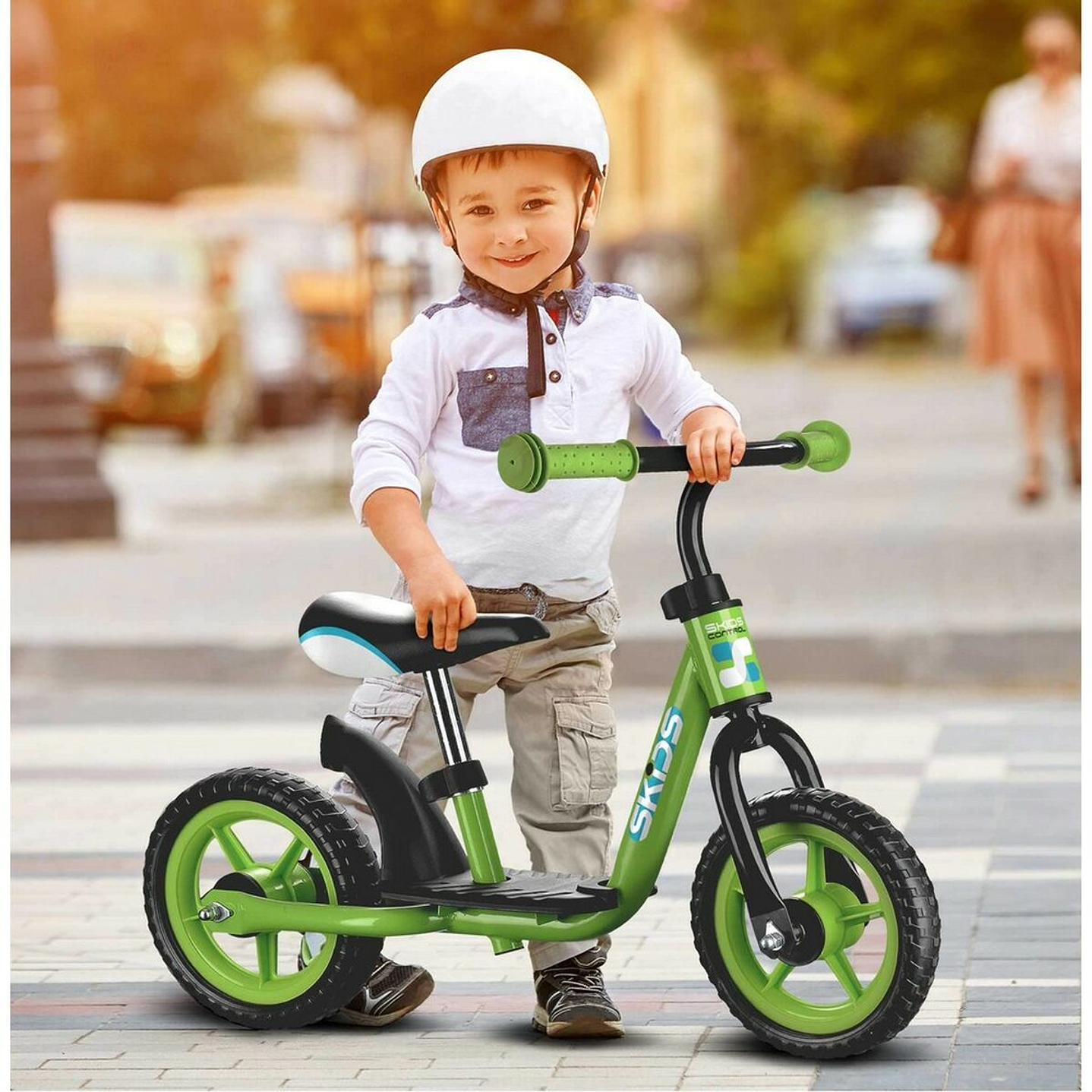 Bicicleta Infantil Skids Control Verde +3 Años 3