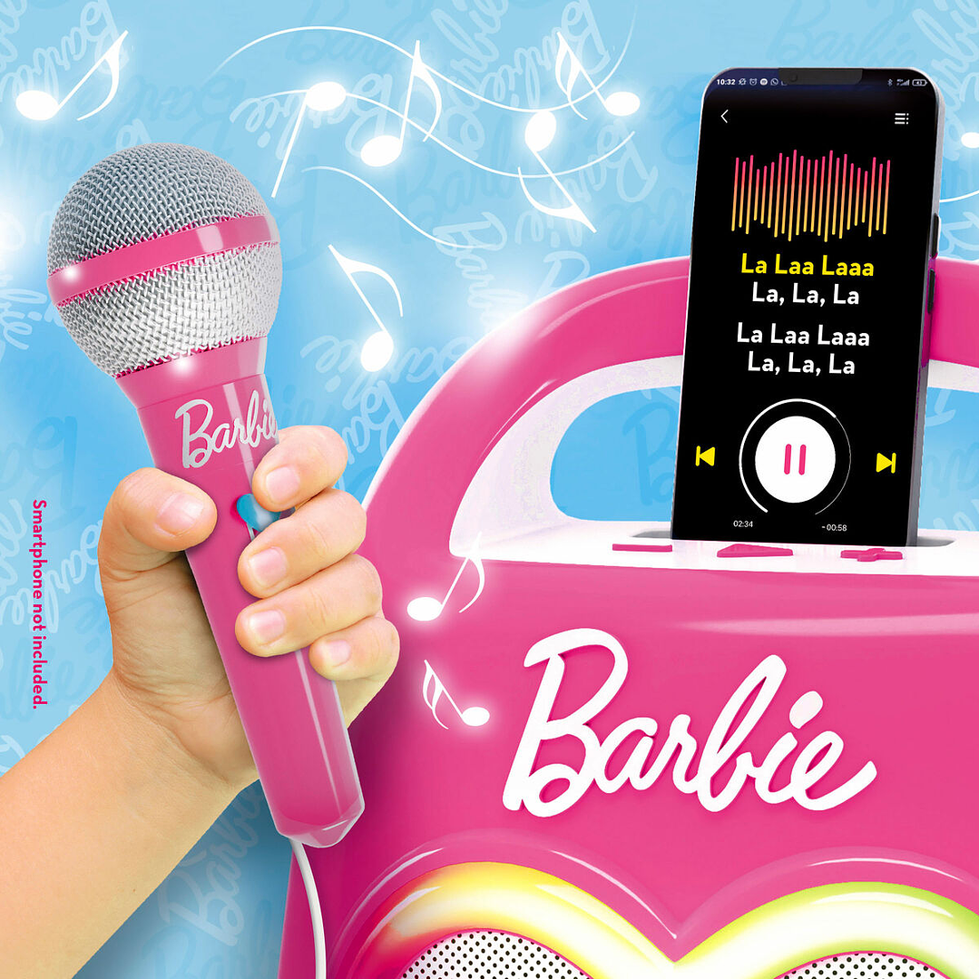 Micrófono Karaoke Barbie Infantil +4 Años 5