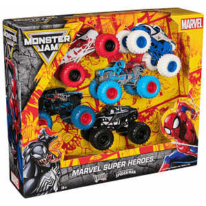 Monster Jam Spiderman Pack 5 Coches Die Cast +3 Años