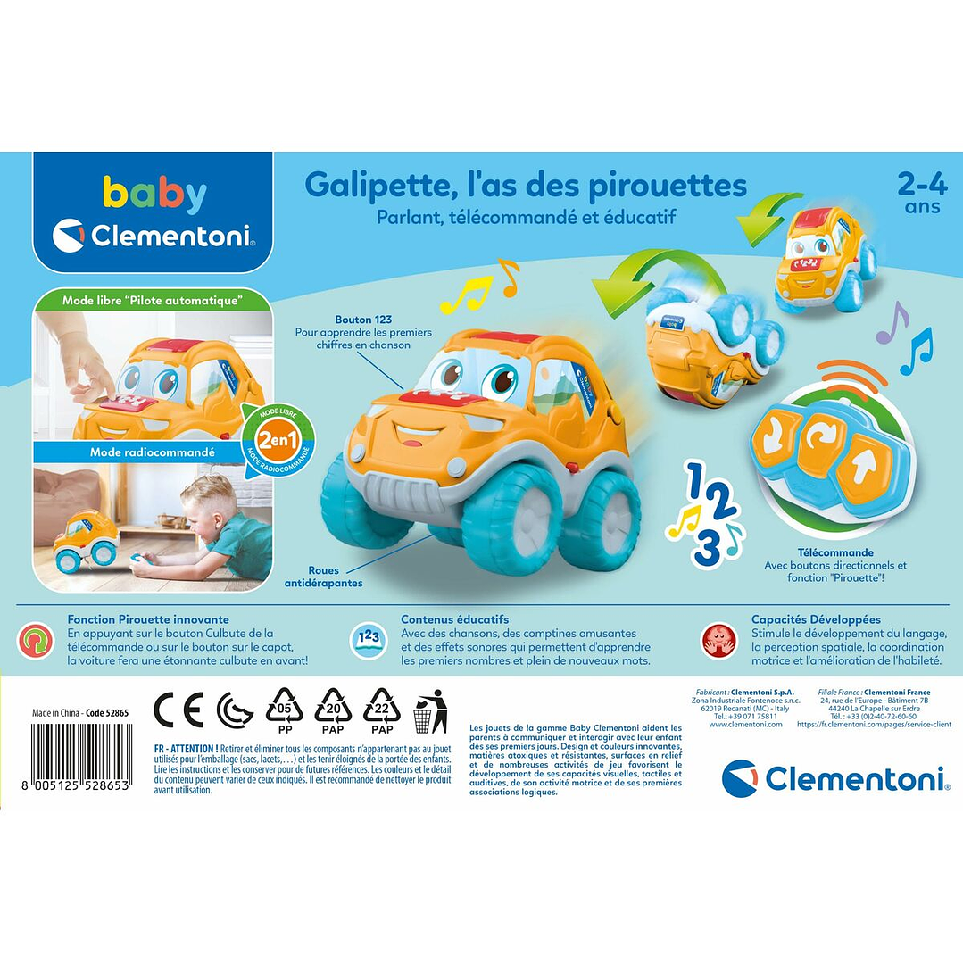 Coche RC Infantil Clementoni Galipette +2 Años 9