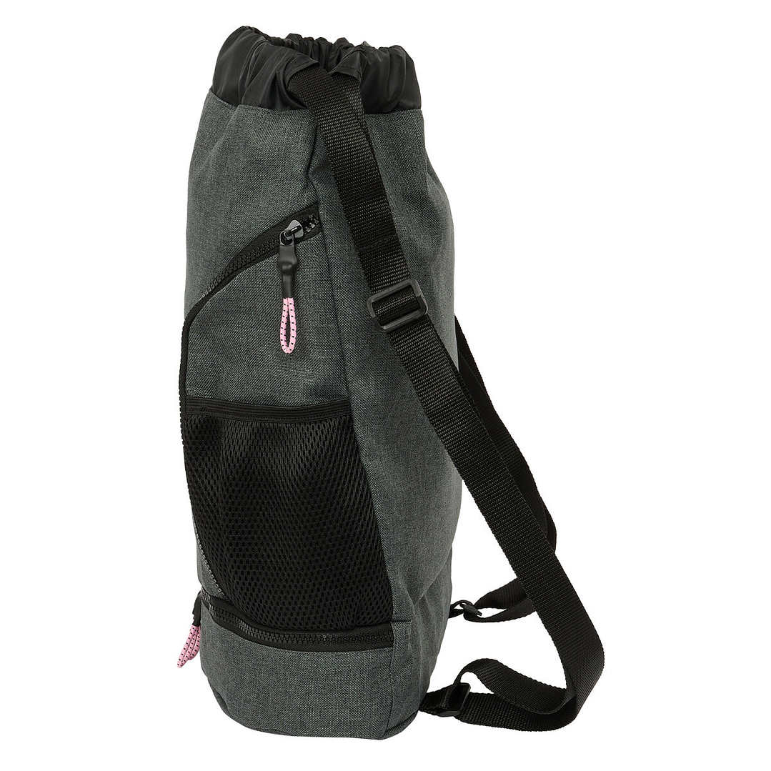 Mochila Saco Infantil Kappa Silver Pink Gris 4
