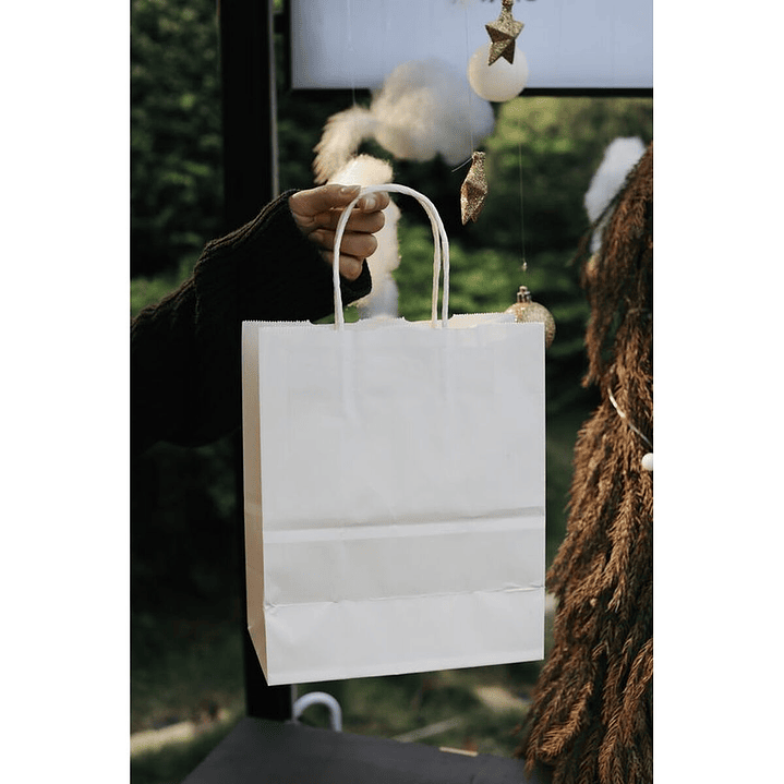 Bolsa de Papel Algon Blanca 32x12x40 cm (24 Uds) 3