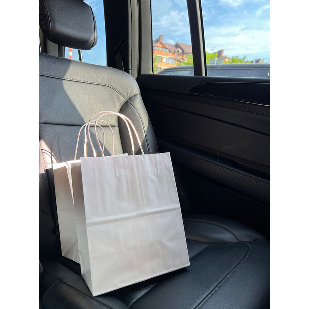 Bolsa de Papel Algon Blanca 32x12x40 cm (24 Uds) 4