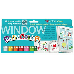 Témperas Sólidas Playcolor 12 Colores Lavables Stick