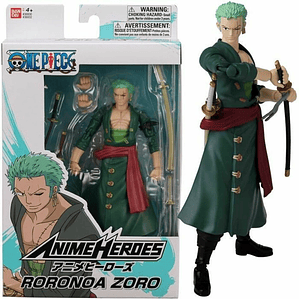 Figura Articulada Zoro One Piece Anime Heroes 17 cm