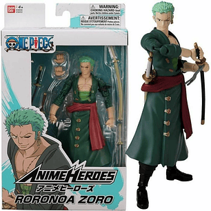Figura Articulada Zoro One Piece Anime Heroes 17 cm