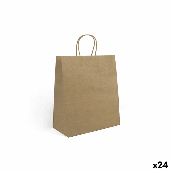 Bolsa de Papel Kraft Algon 26x14x31 cm (24 Uds) 1