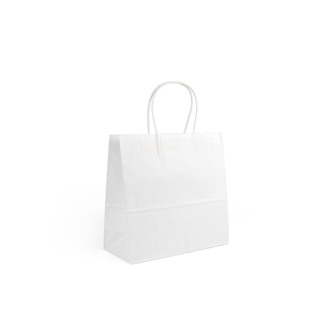 Bolsa de Papel Blanca Algon 26x17x26 cm (24 Uds) 7