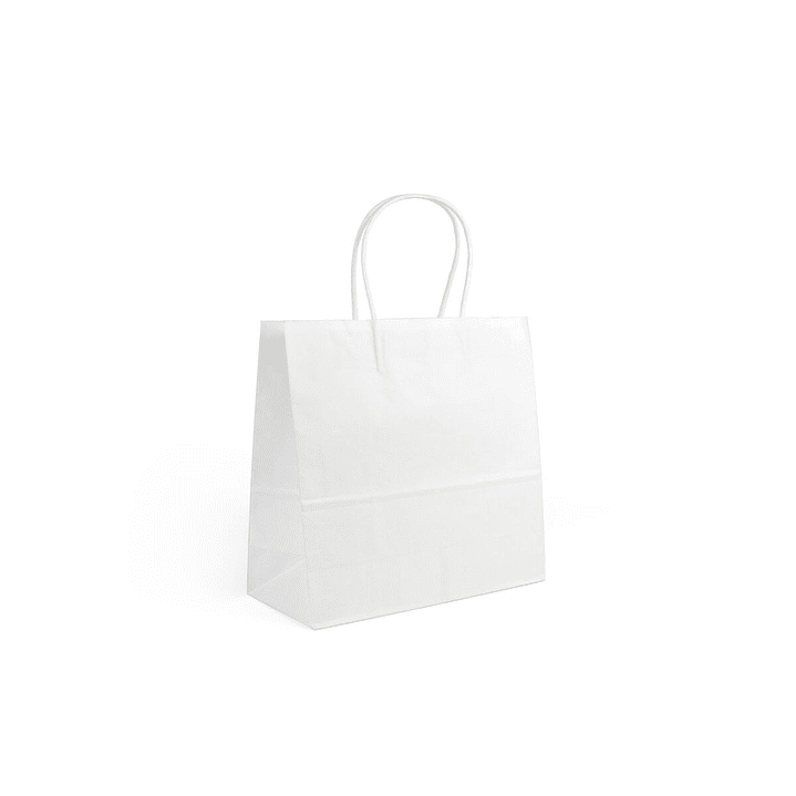 Bolsa de Papel Blanca Algon 26x17x26 cm (24 Uds) 7