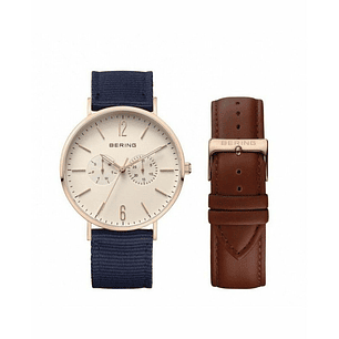 Reloj Hombre Bering 14240-864 Dorado Azul 40 mm