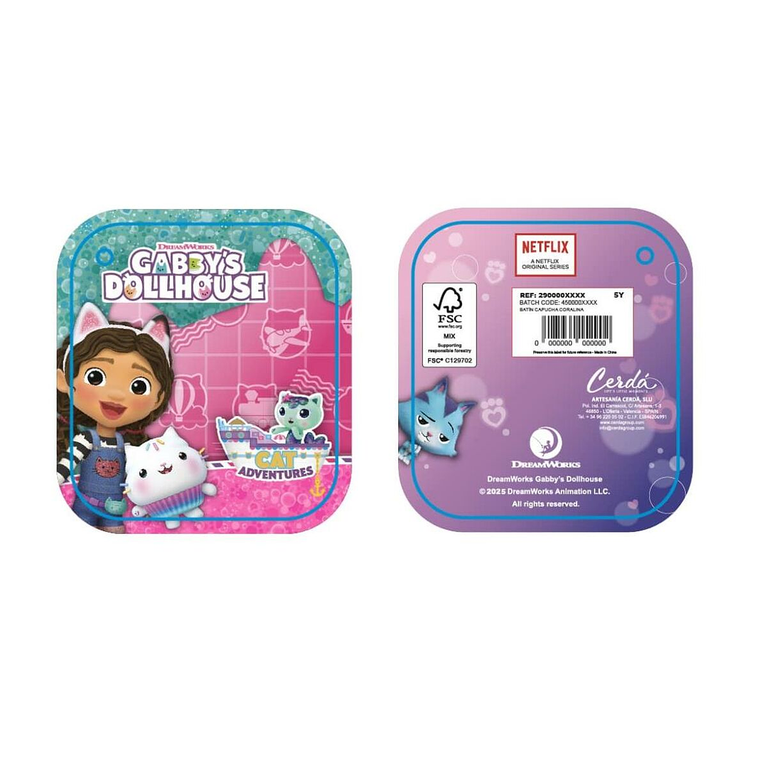 Batín Infantil Gabby’s Dollhouse Rosa Polar Niña Talla 3 años 6