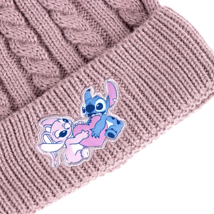 Gorro y Guantes Stitch Morado Invierno Talla Única 6