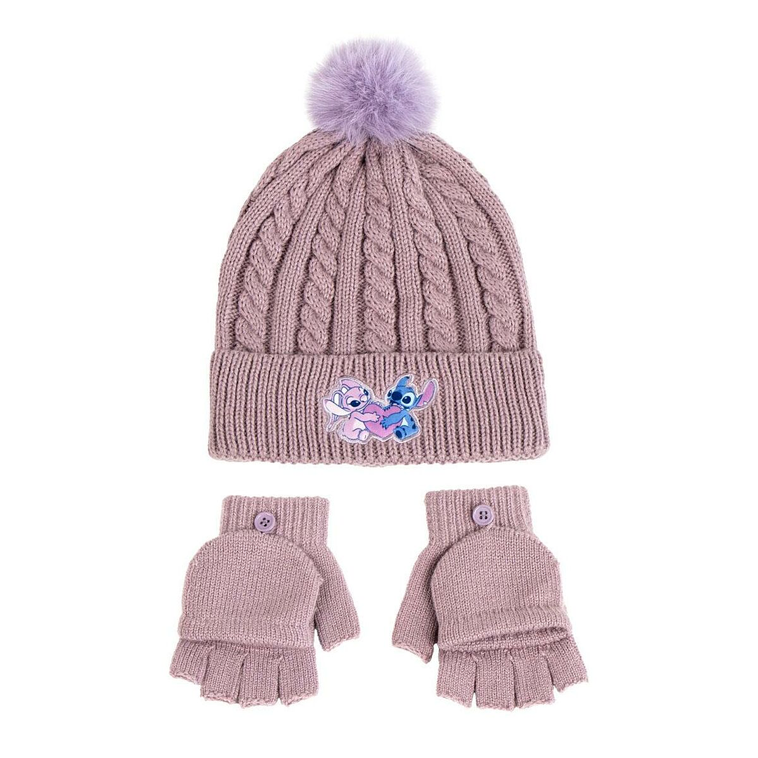 Gorro y Guantes Stitch Morado Invierno Talla Única 1