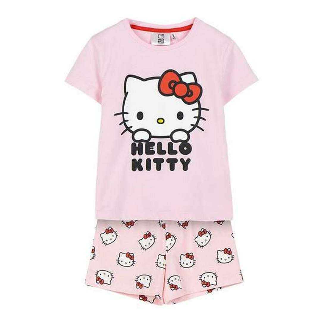 Pijama Infantil Hello Kitty Rosa 2 Piezas Niña 1