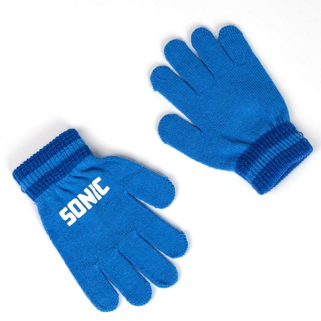 Gorro y Guantes Sonic Azul Infantil Invierno 2