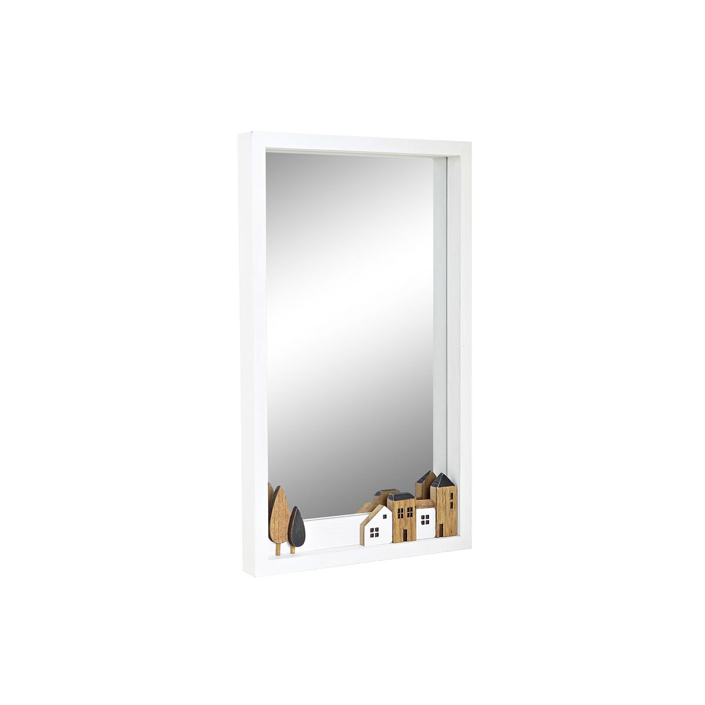 Espejo de Pared DKD Home Decor Blanco Casas 60 cm 1