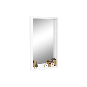 Espejo de Pared DKD Home Decor Blanco Casas 60 cm