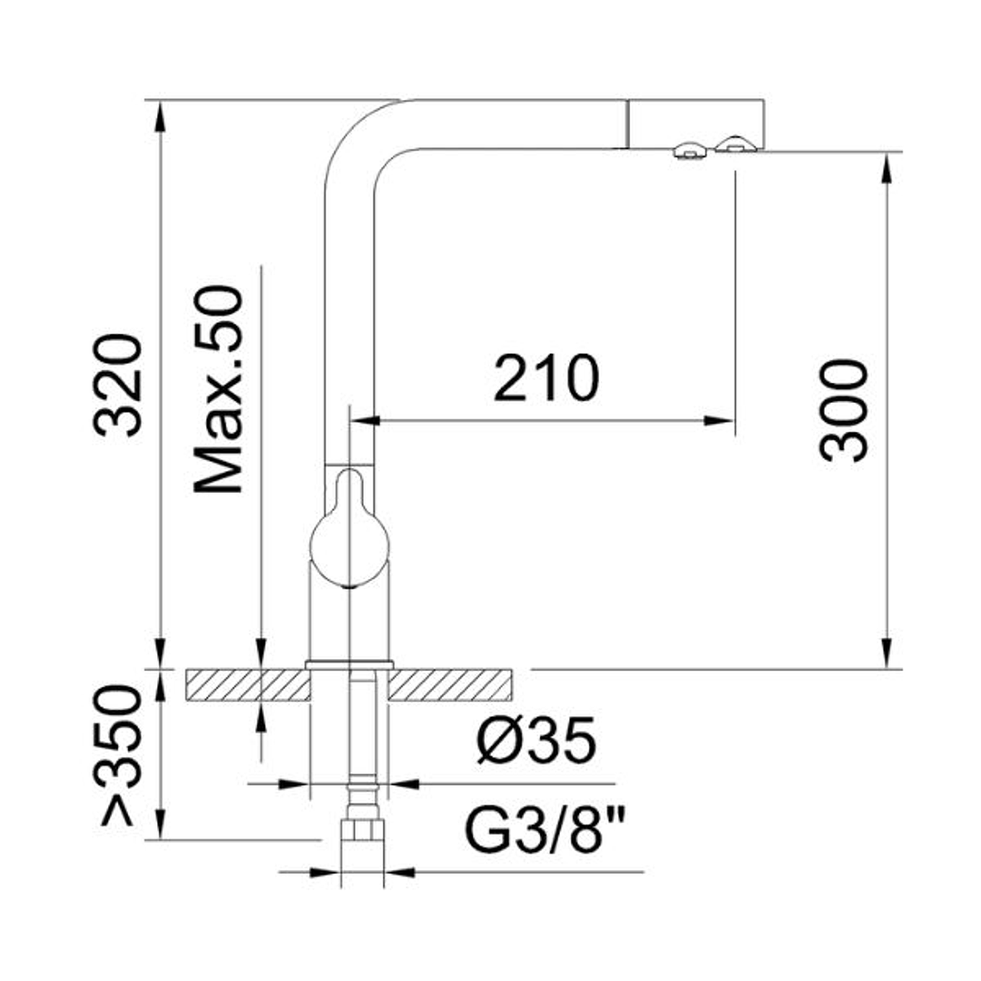 Grifo Cocina 3 Vías Nexus Acero Inox Extraíble 5