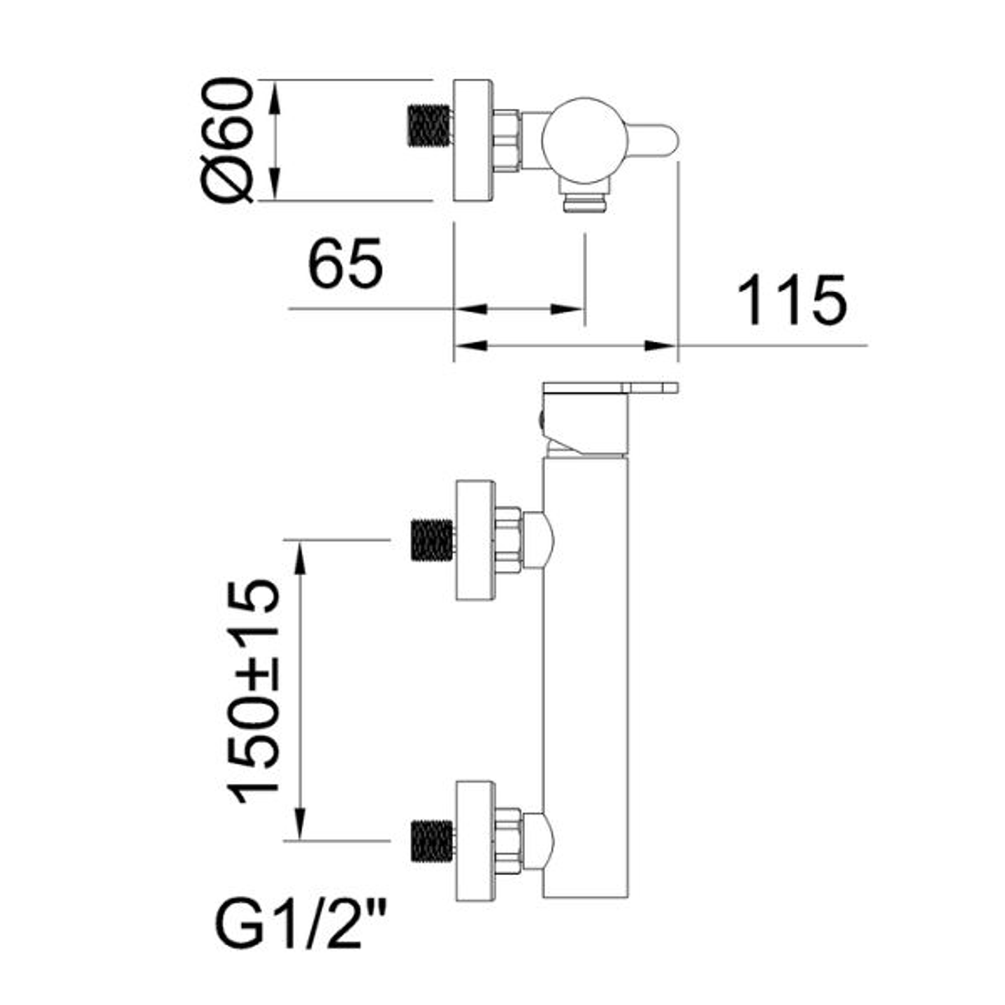 Grifo Ducha Monomando Nexus Gunmetal Cepillado 2