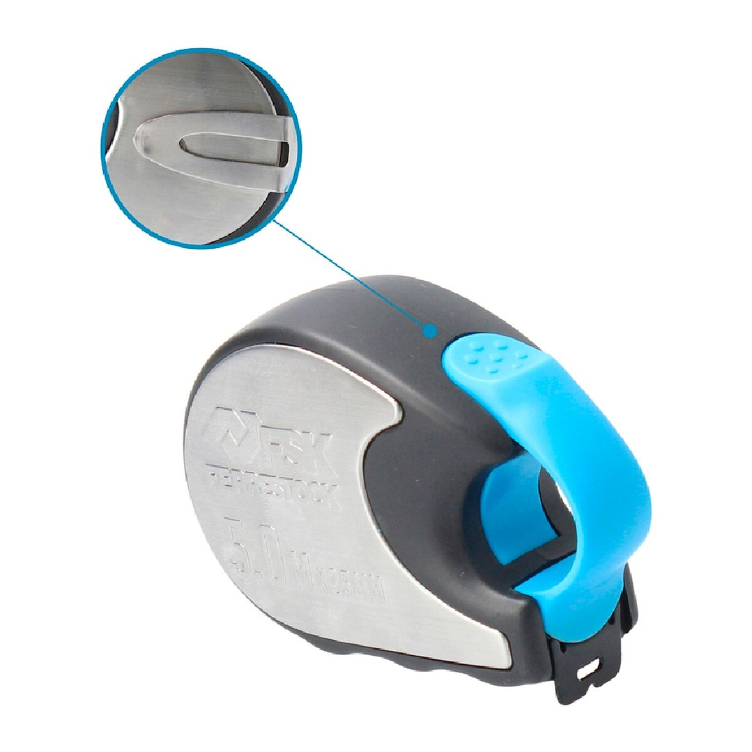 Flexómetro Ferrestock ST 5m x 25mm Nylon Alta Precisión 4