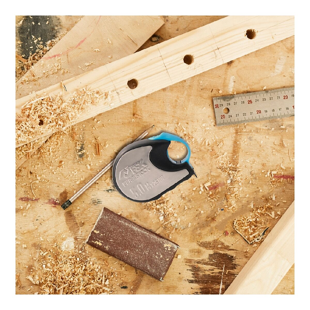 Flexómetro Ferrestock ST 5m x 25mm Nylon Alta Precisión 6