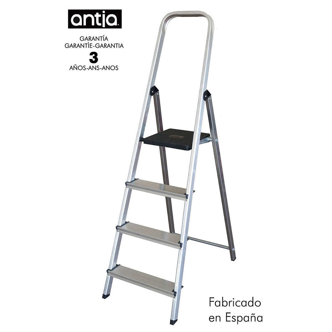 Escalera Plegable Antia 4 Peldaños Aluminio 2