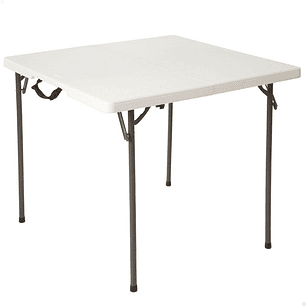 Mesa Plegable Lifetime 86x86 cm Blanca