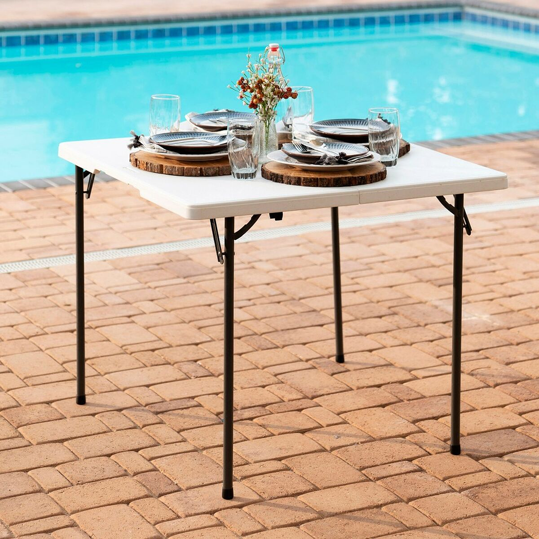 Mesa Plegable Lifetime 86x86 cm Blanca 2