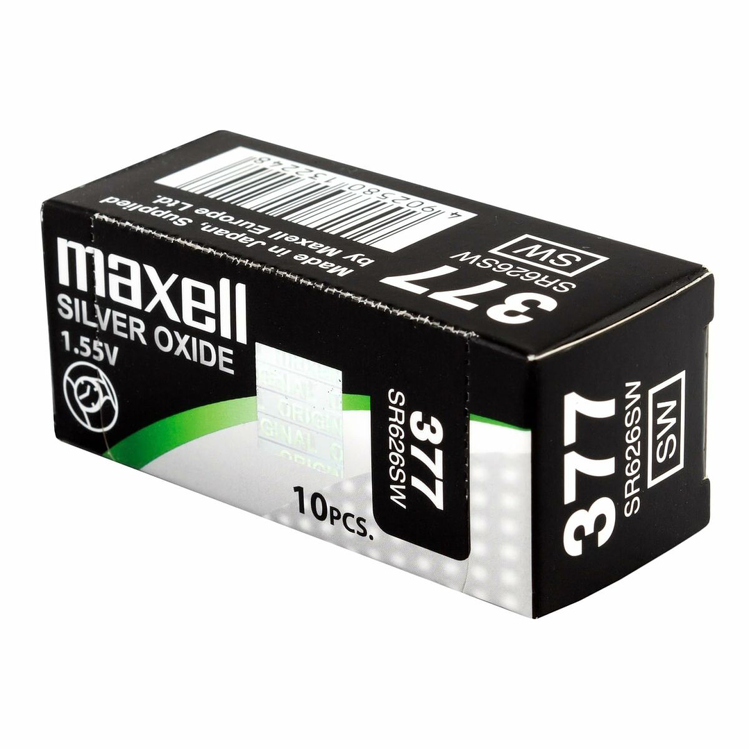 Pila de Botón Maxell SR626SW 1,55V (10 uds) 1