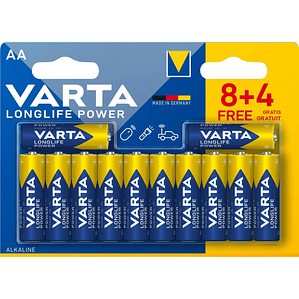 Pilas Varta Longlife Power AA 1,5V (12 uds)