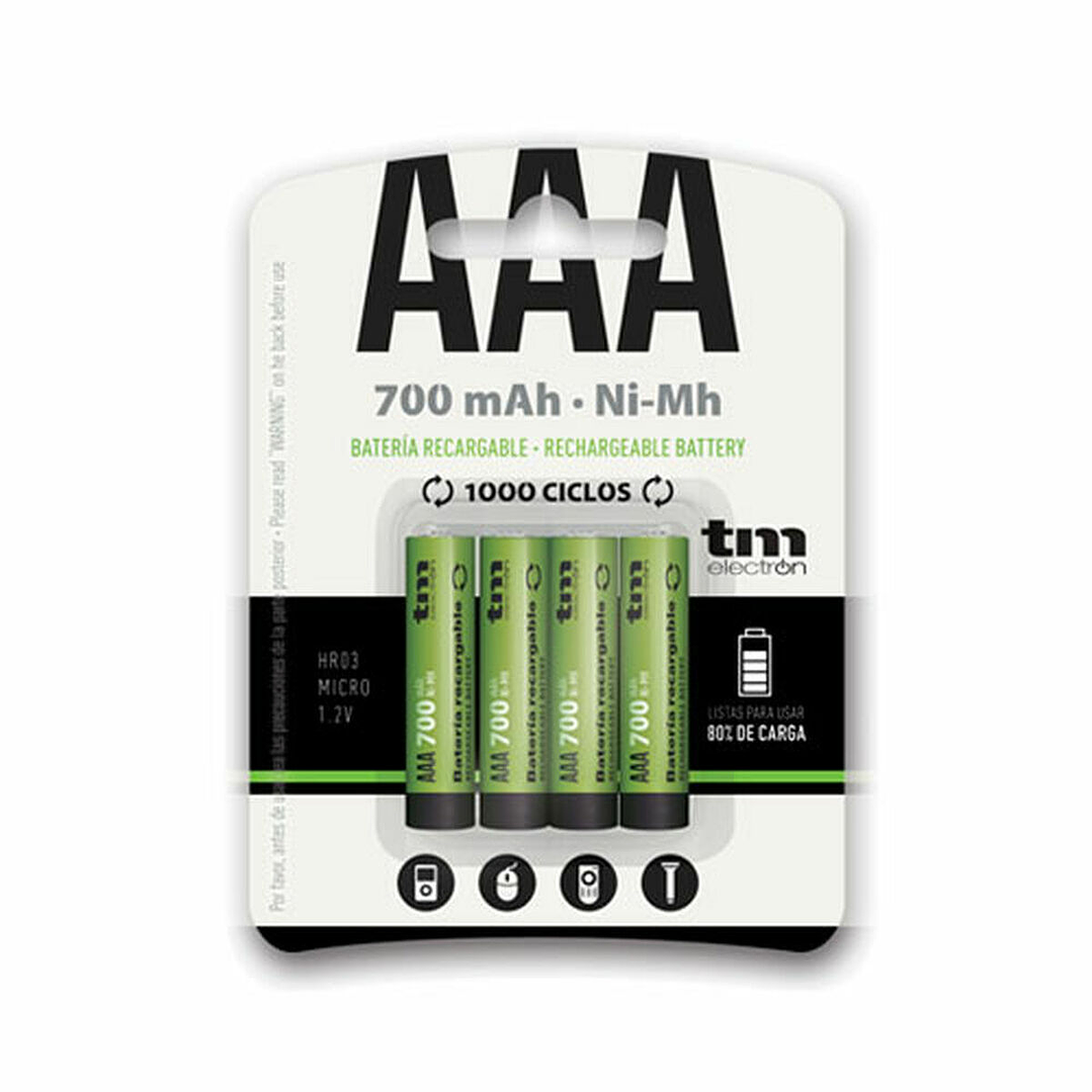 Pilas Recargables TM Electron R03 Ni-Mh 700mAh 1