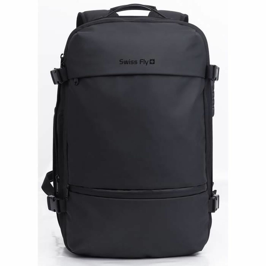 Bolsa de Viaje Negra 40L Impermeable y Antirrobo 1