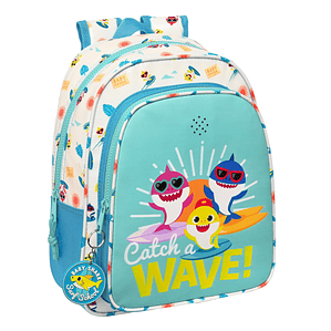 Mochila Baby Shark Surfing Infantil 27cm