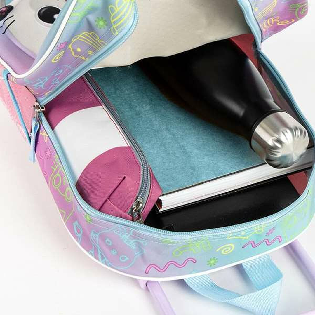 Mochila Gabby's Dollhouse 3D con Ruedas Rosa 5
