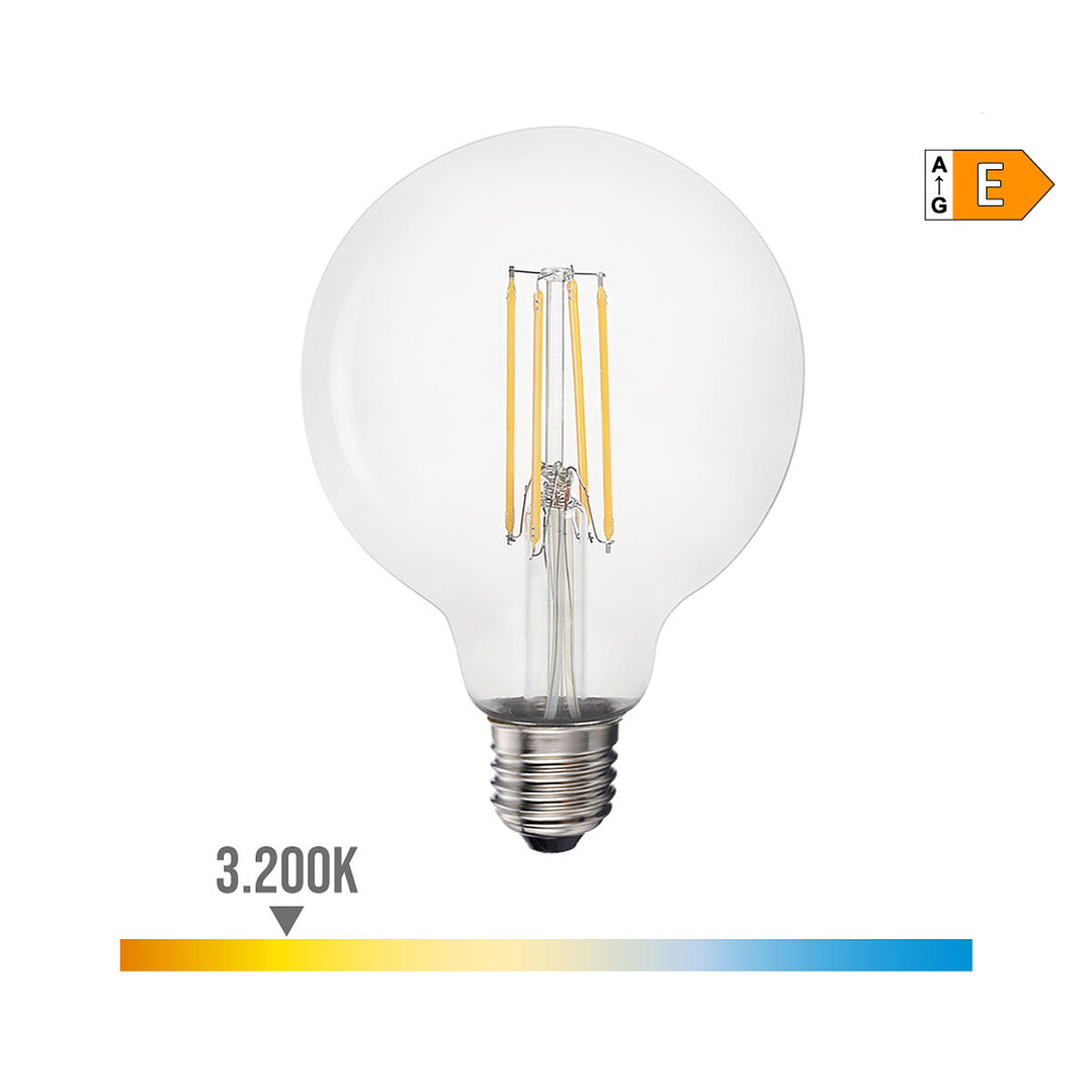 Bombilla LED EDM E27 6W 3200K Globo 800lm 3