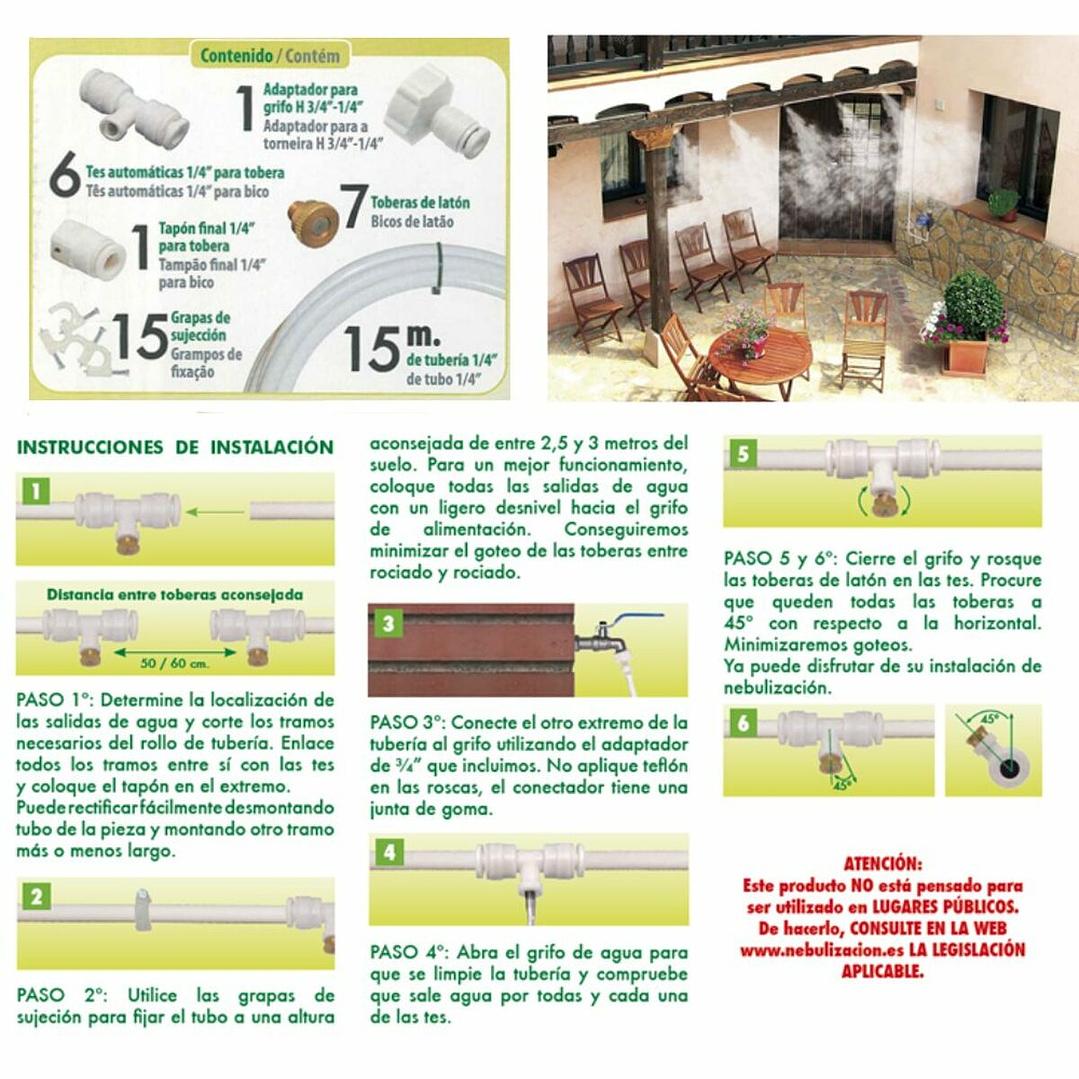Adaptador de Riego Jardín Polietileno Anti UV 3