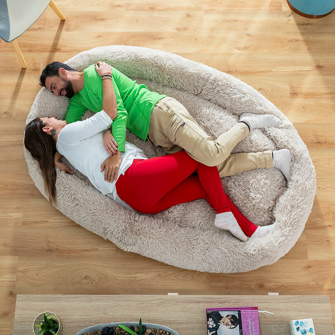 Cama XXL para Humanos InnovaGoods Antiestrés Beige 10