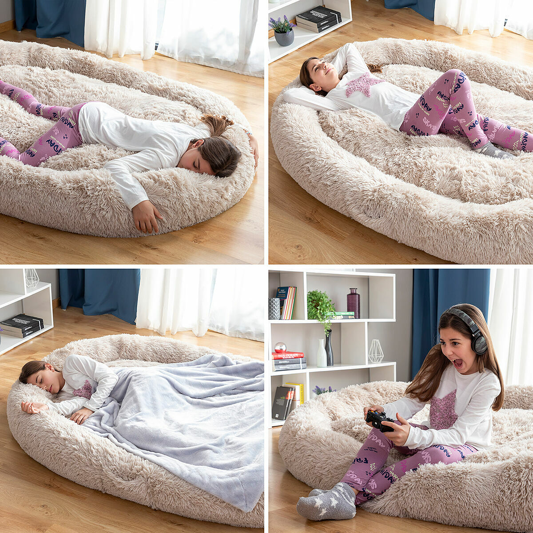 Cama XXL para Humanos InnovaGoods Antiestrés Beige 15