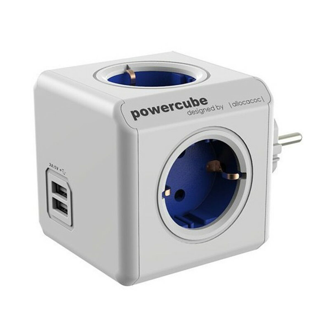 Regleta Cubo PowerCube Allocacoc USB 4 Enchufes 1