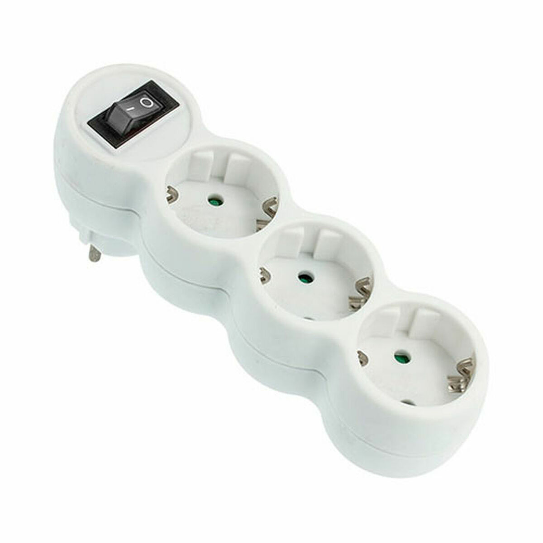 Regleta NIMO Schuko 3 Salidas 16A 3500W Blanca 1
