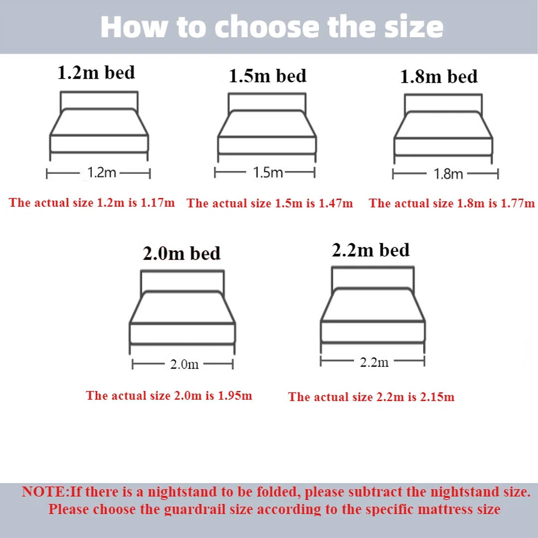 Barandilla de Cama IMBABY Elevable 1.5–2m Seguridad Bebé 17