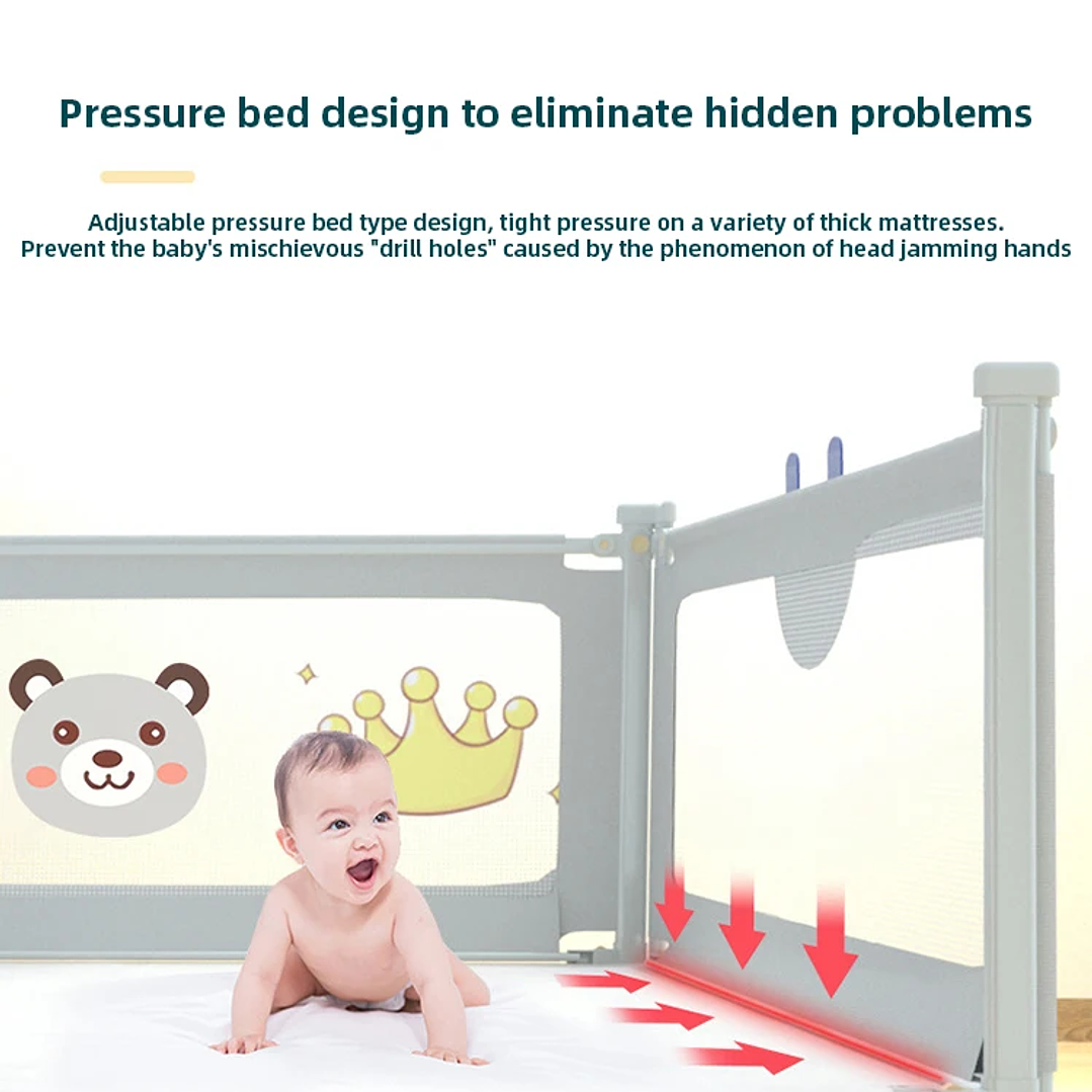 Barandilla de Cama IMBABY Elevable 1.5–2m Seguridad Bebé 25